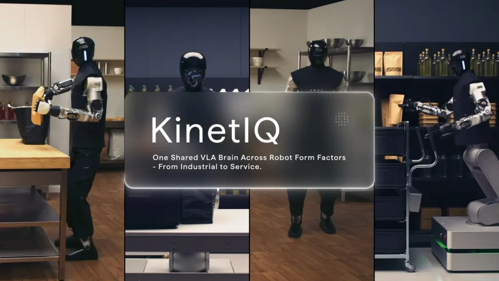 Humanoid robots using the KinetIQ physical AI platform