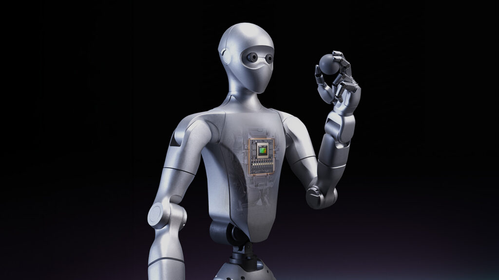 NVIDIA Isaac GR00T reference humanoid robot with Jetson Thor compute