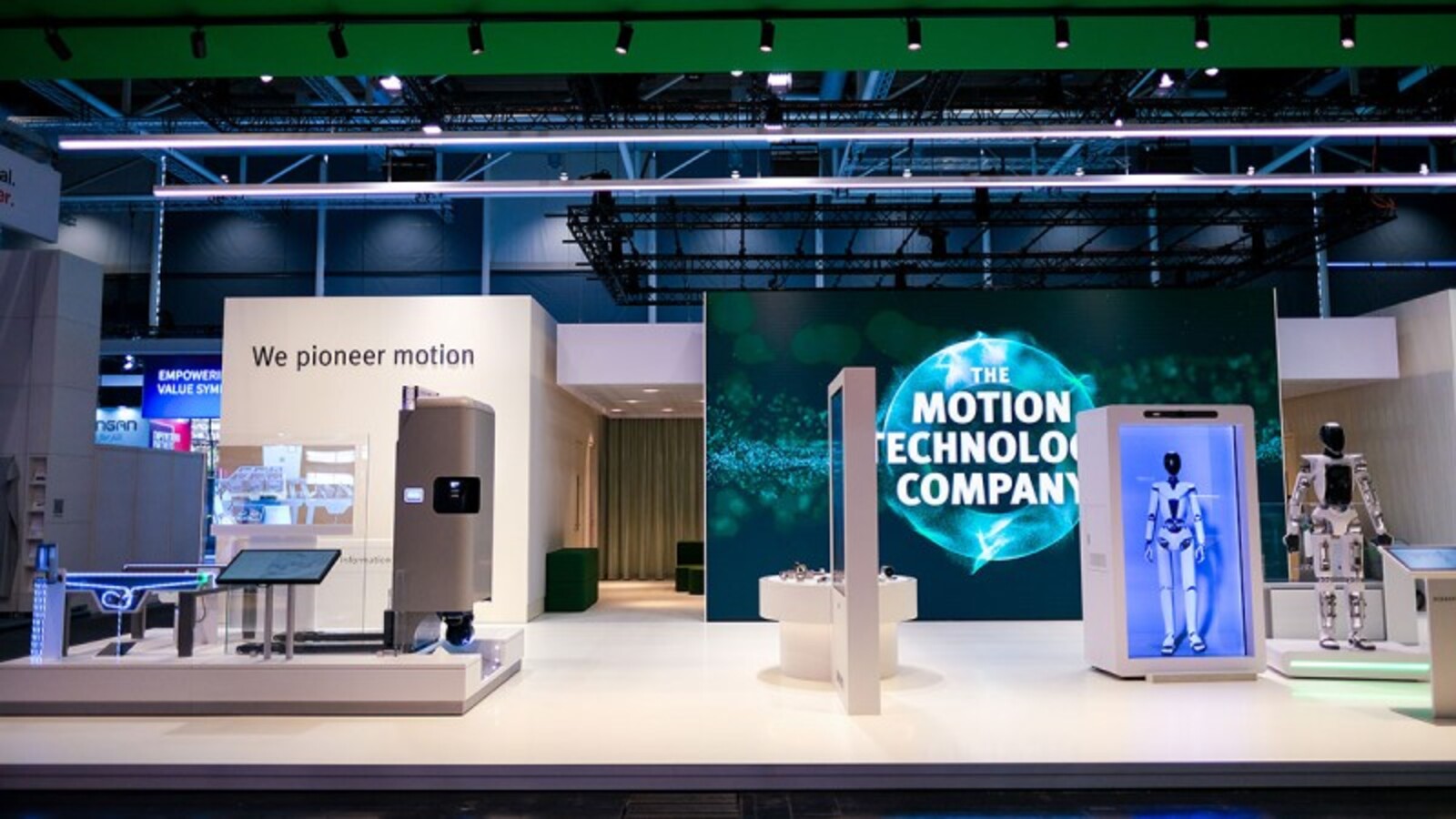 Schaeffler exhibition stand displaying humanoid robot technology at Hannover Messe 2026